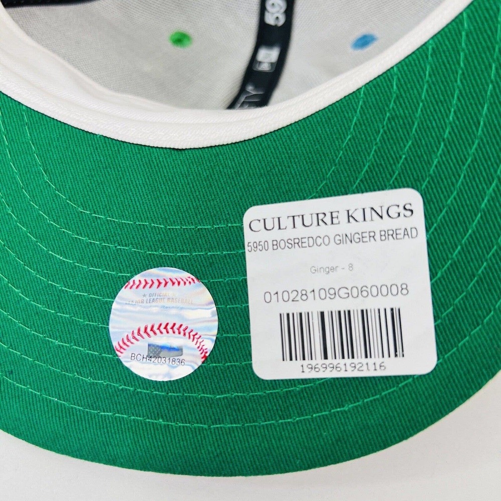 New Era Boston Red Sox Ginger Bread 59FIFTY Fitted Cap‎ Hat Size 8 2013 WS Patch - Picture 6 of 7